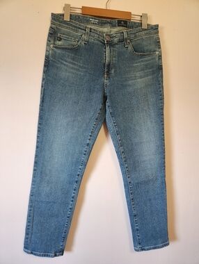 AG Adriano Goldschmied Prima Crop Cigarette Leg Medium Wash Denim Jeans Size 29